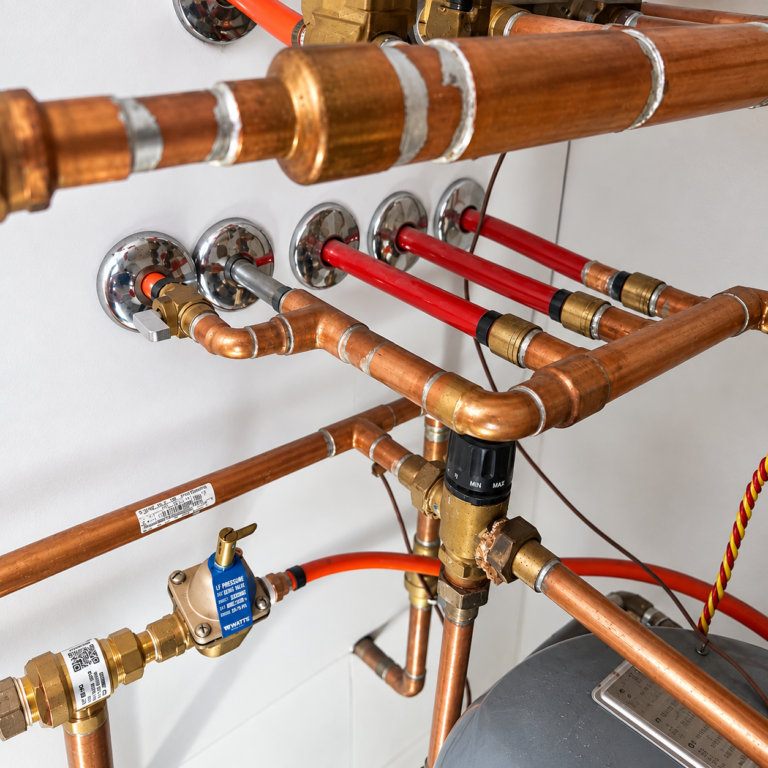 Boiler copper pipes